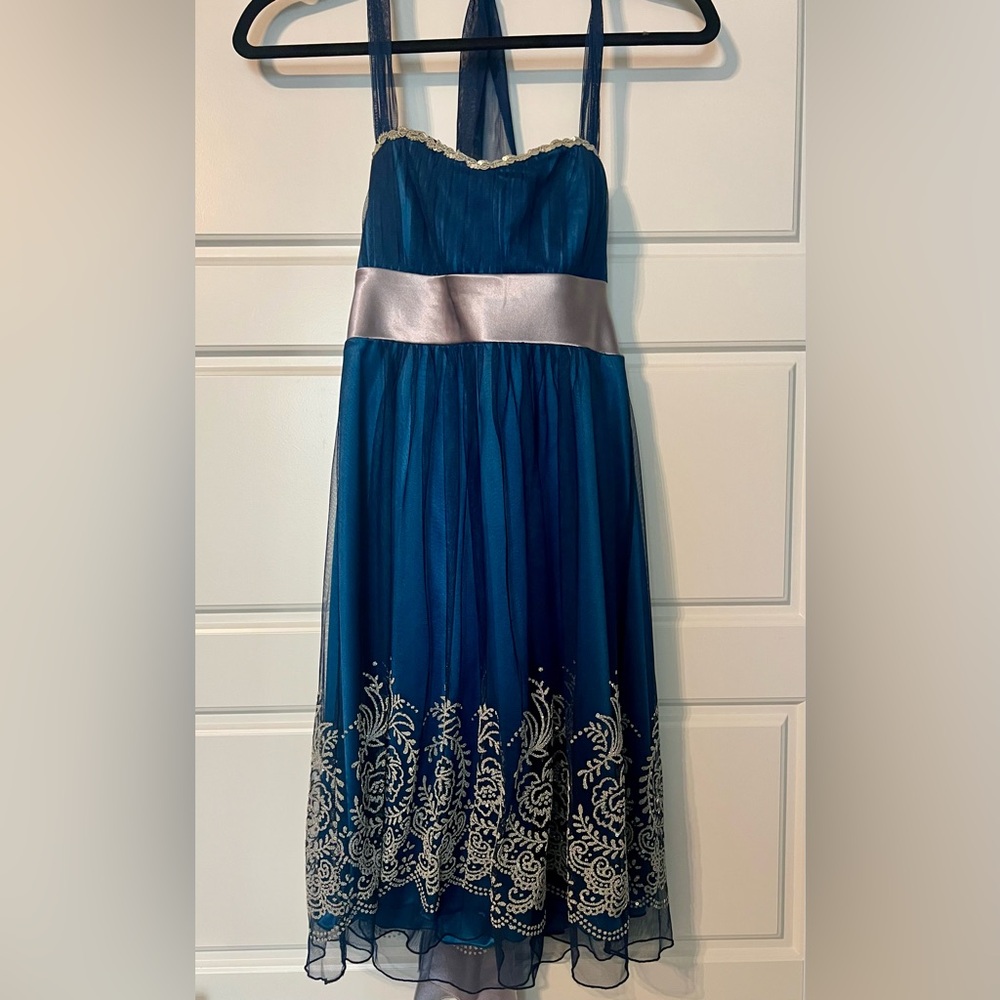 Silver Sequined Party Dress